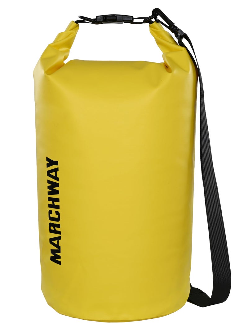 MARCHWAY Floating Waterproof Dry Bag Backpack 5L/10L/20L/30L/40L, Roll Top Sack Keeps Gear Dry for Kayaking, Rafting, Boating, Swimming, Camping, Hiking, Beach, Fishing (Lemon Yellow, 5L) - Image 1